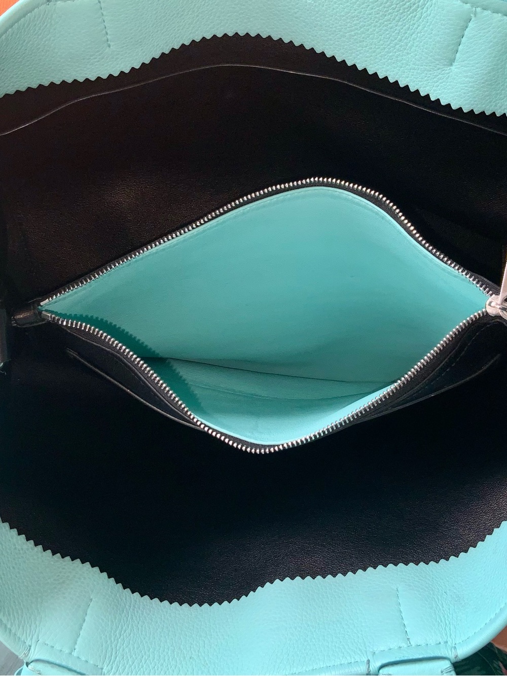 Tiffany & Co. Leather Tote with $$$ Stripe Leather Strap (Retired) - Picture 13 of 16